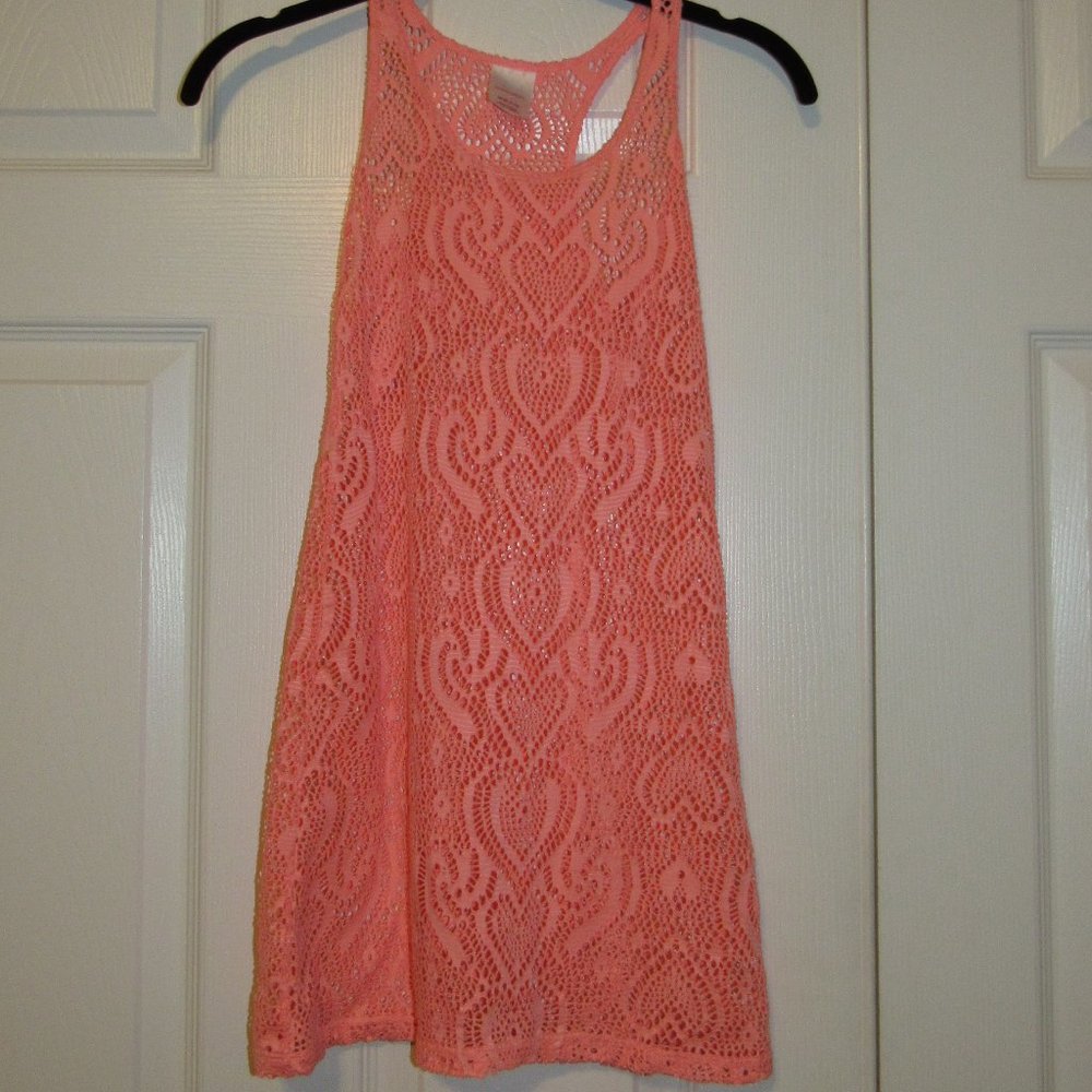 Xhilaration Girl's M(7/8) Coral Pool Cover Up Poly Blend